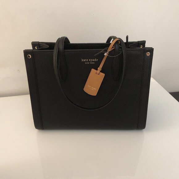 NEW Kate Spade black Market Pebbled Leather Medium Tote - Picture 6 of 16